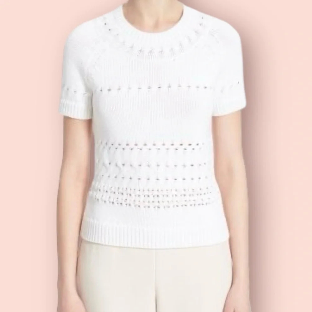 Kate Spade Open Stitch Short Sleeve Sweater